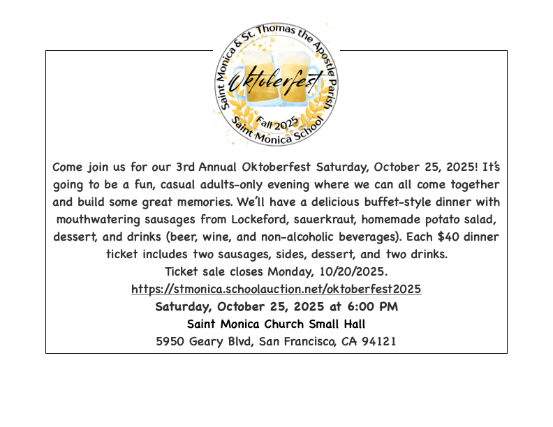 SMS Oktoberfest 2025 Flyer Parish Bulletin