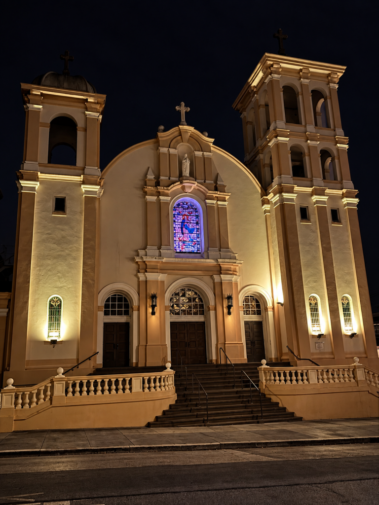 St Monica at night